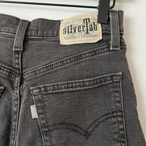 Levi's Silvertab High Waisted Mom Jeans Gray Women's Size 27 - Picture 10 of 12